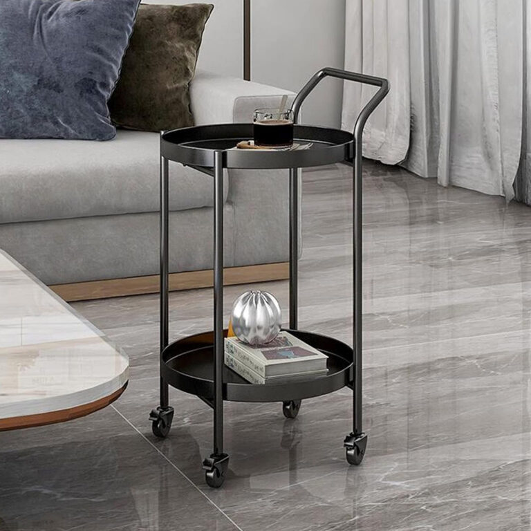 Round Metal Side Table 2-Tier With Elegant & Practical Design