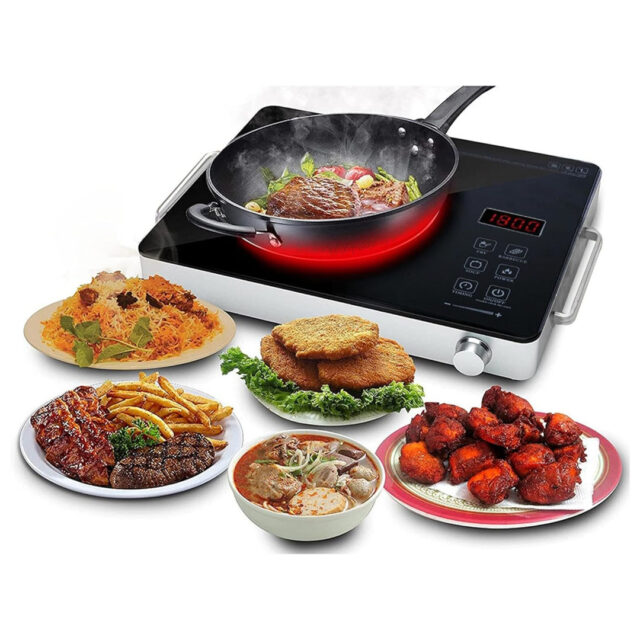 Smart Knob Electric Stove with LED Display, Touch Control Panel and Adjustable Temperature