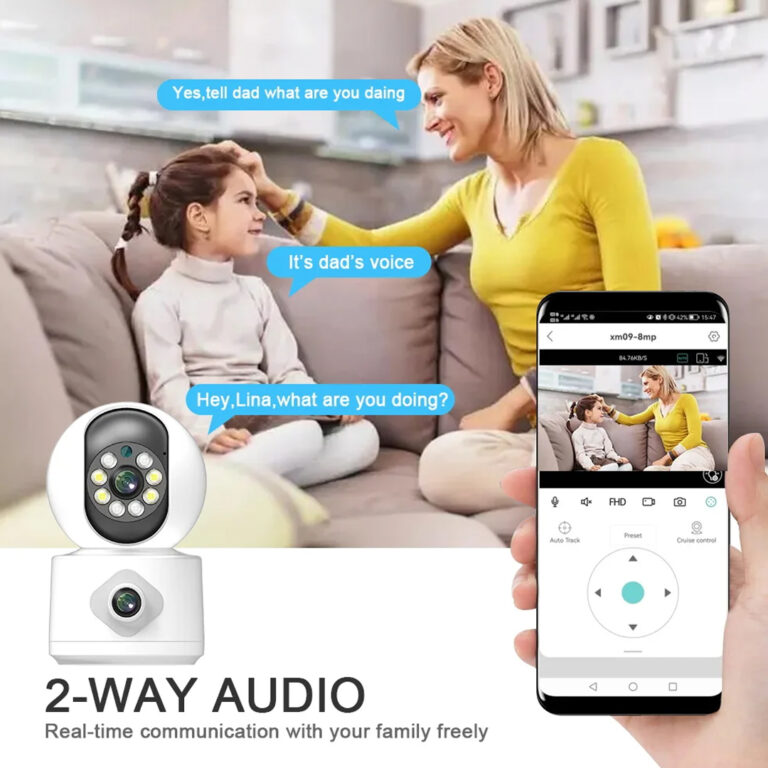 4K 8MP Dual Lens WIFI PTZ Camera AI Human Auto Tracking Indoor 4MP NVR Home Secuity CCTV Surveillance IP Camera