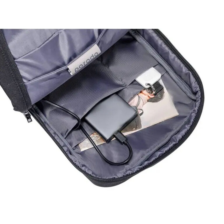 Porodo Cross Body Sling Bag with Dual Charging Ports